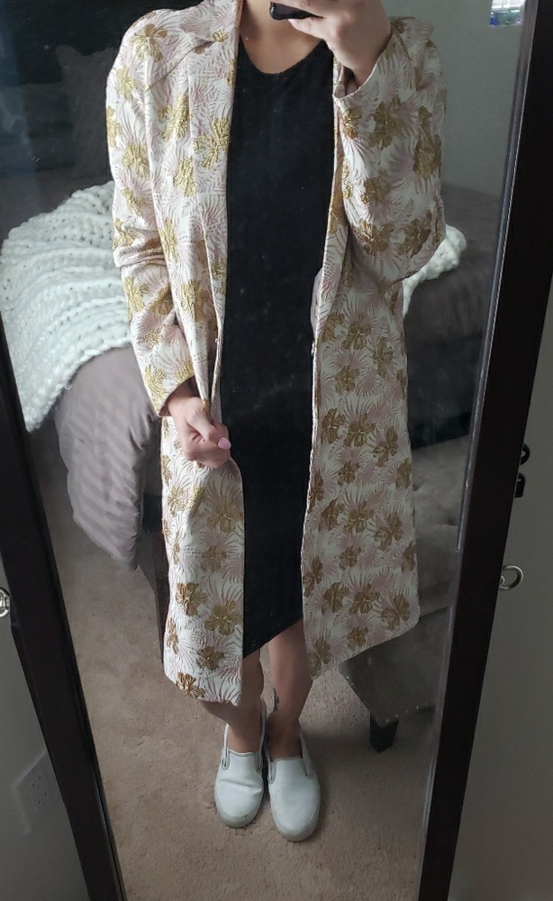 ASOS design long line floral coat